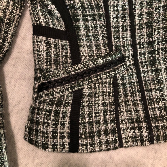 NWOT - Sparkly Silver, Black, Gray, & White Zip-up Jacket - Picture 5 of 16